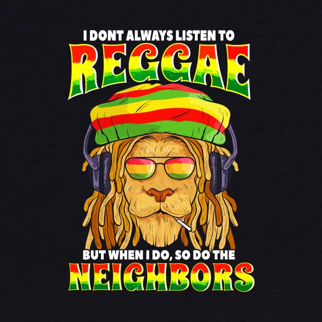 Reggae Music lovers Jamaican royal lion Gift by Ramadangonim